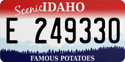 ID license plate E249330