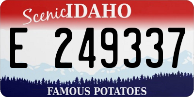 ID license plate E249337