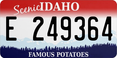 ID license plate E249364