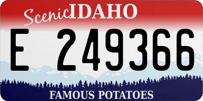 ID license plate E249366