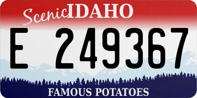 ID license plate E249367