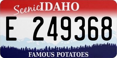ID license plate E249368
