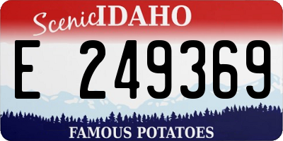 ID license plate E249369