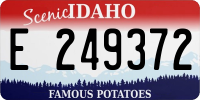 ID license plate E249372