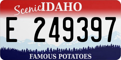 ID license plate E249397