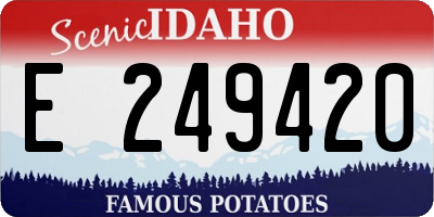 ID license plate E249420