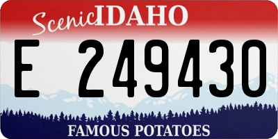 ID license plate E249430