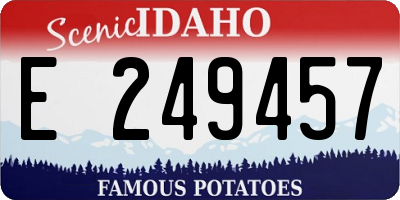 ID license plate E249457