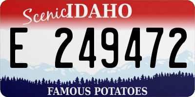 ID license plate E249472