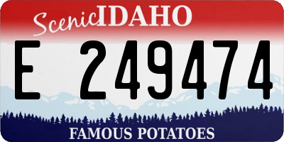 ID license plate E249474