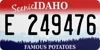 ID license plate E249476