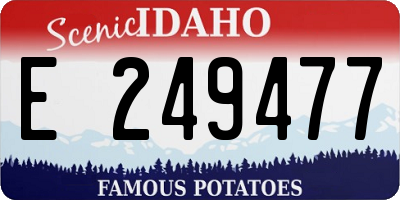 ID license plate E249477