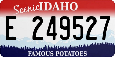 ID license plate E249527