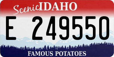 ID license plate E249550