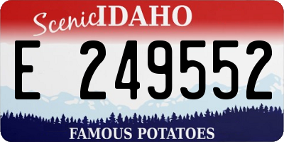 ID license plate E249552