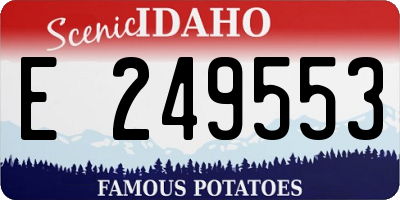 ID license plate E249553