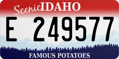 ID license plate E249577
