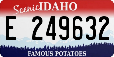 ID license plate E249632