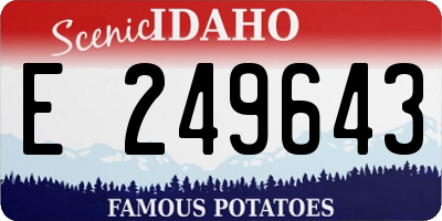 ID license plate E249643
