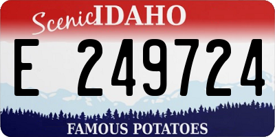 ID license plate E249724