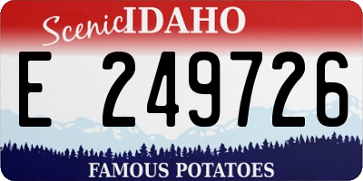 ID license plate E249726