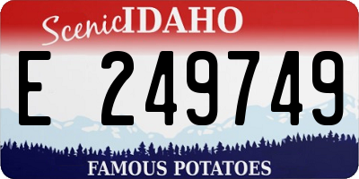 ID license plate E249749