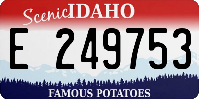 ID license plate E249753