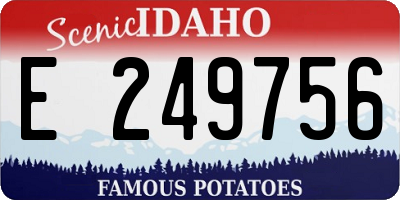 ID license plate E249756