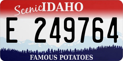 ID license plate E249764
