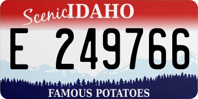 ID license plate E249766