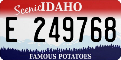 ID license plate E249768