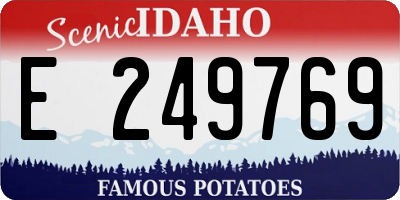 ID license plate E249769