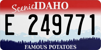 ID license plate E249771