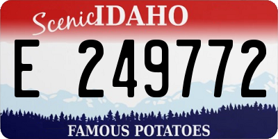ID license plate E249772