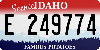 ID license plate E249774