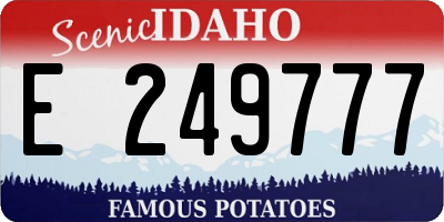 ID license plate E249777