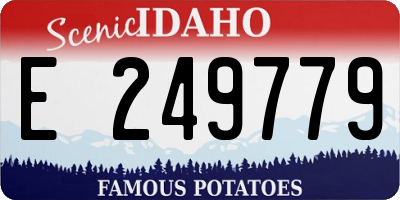 ID license plate E249779