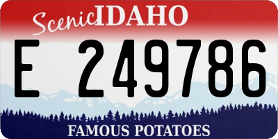 ID license plate E249786
