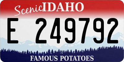 ID license plate E249792