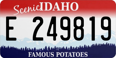 ID license plate E249819