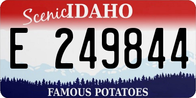 ID license plate E249844