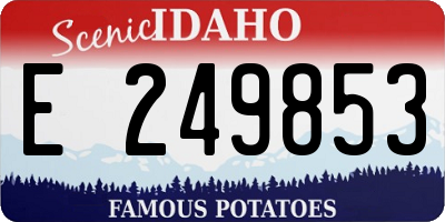 ID license plate E249853