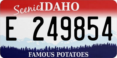 ID license plate E249854