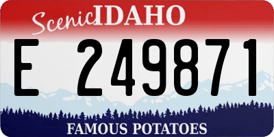 ID license plate E249871