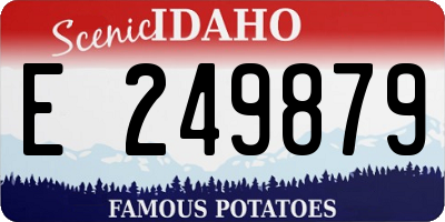 ID license plate E249879