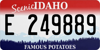 ID license plate E249889