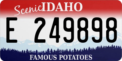 ID license plate E249898