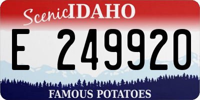 ID license plate E249920