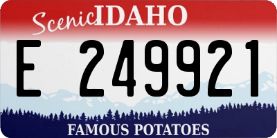 ID license plate E249921