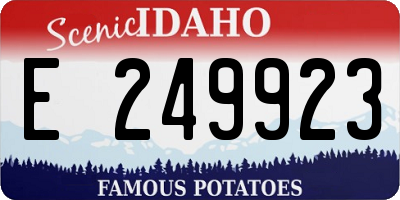 ID license plate E249923